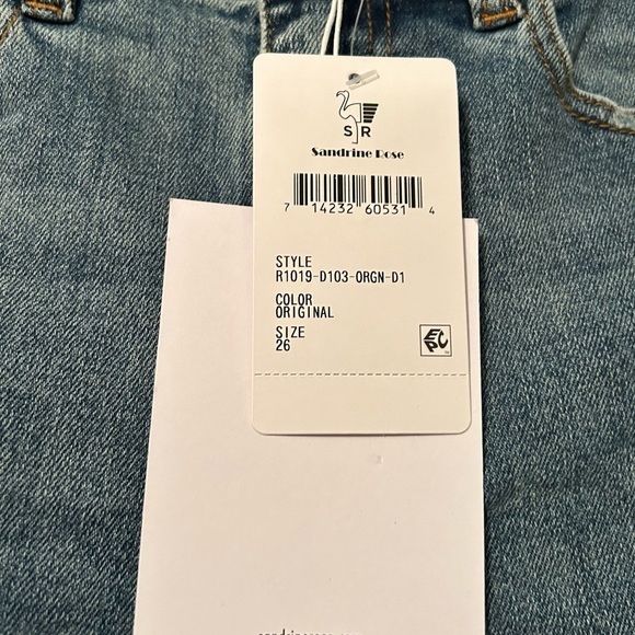 NWT Free People Sandrine Rose Sz 26 Original Wash Straight Fit Jeans! - Picture 2 of 14